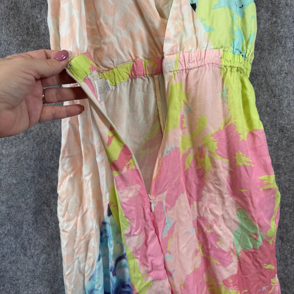 Nasty Gal x Shakuhachi Jumpsuit Womens XS Spastic Floral Abstract TieDye Boho - Picture 11 of 12